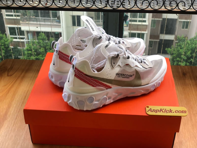 Undercover x Nike Epic React Element 87 Hyaline/Big red-white AQ1813-345 - Review